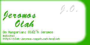 jeromos olah business card